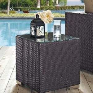 Convene Rattan End Table