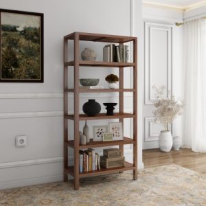 Trevin Walnut Bookcase