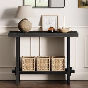 Virgo Black Console Table